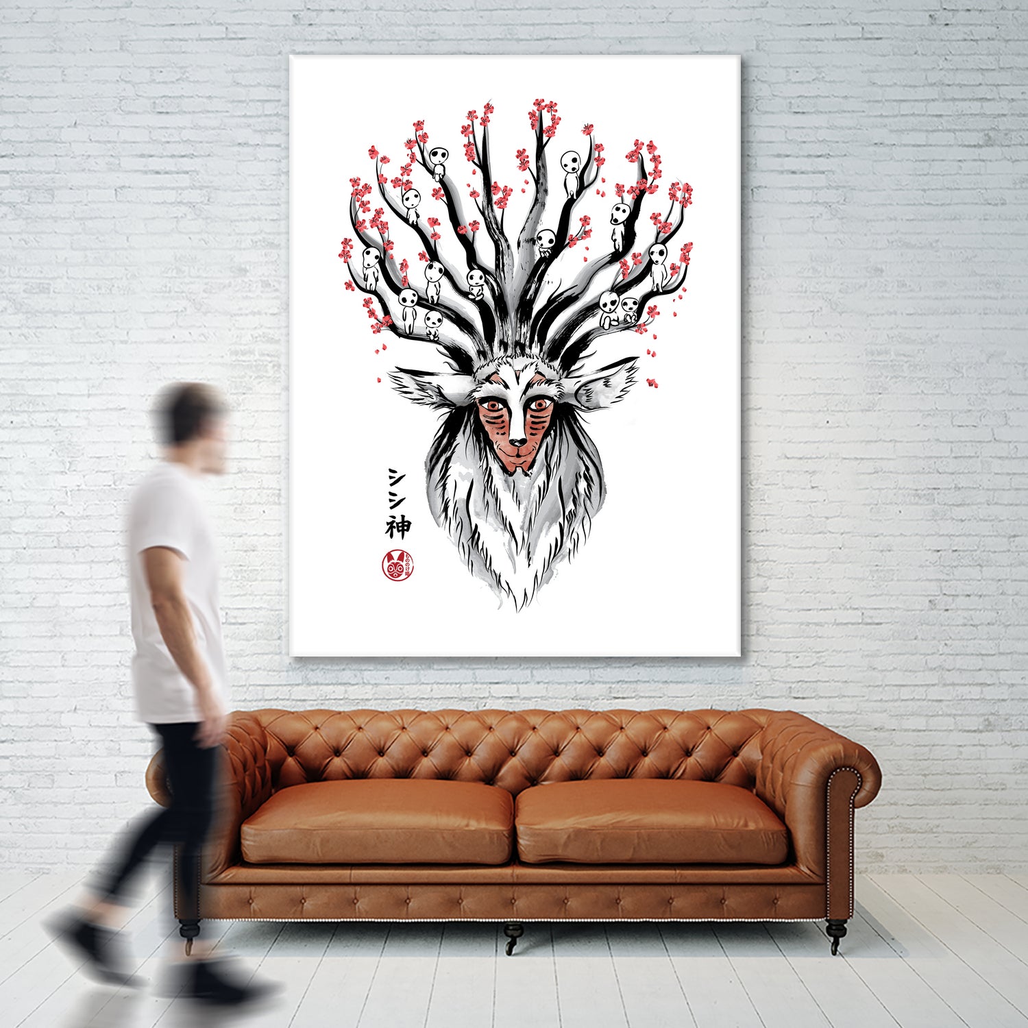 The Deer God Sumi-e by Antonio Camarena on GIANT ART - white digital painting