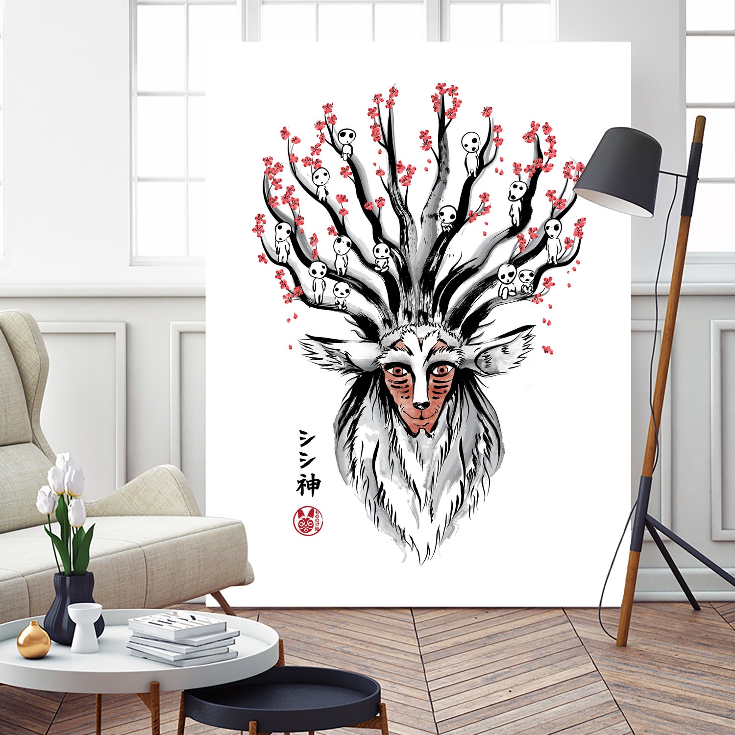 The Deer God Sumi-e by Antonio Camarena on GIANT ART - white digital painting