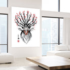 The Deer God Sumi-e by Antonio Camarena on GIANT ART - white digital painting