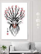 The Deer God Sumi-e by Antonio Camarena on GIANT ART - white digital painting