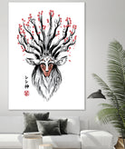 The Deer God Sumi-e by Antonio Camarena on GIANT ART - white digital painting