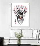 The Deer God Sumi-e by Antonio Camarena on GIANT ART - white digital painting