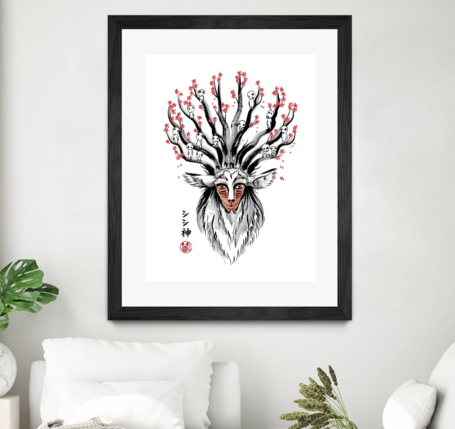 The Deer God Sumi-e by Antonio Camarena on GIANT ART - white digital painting