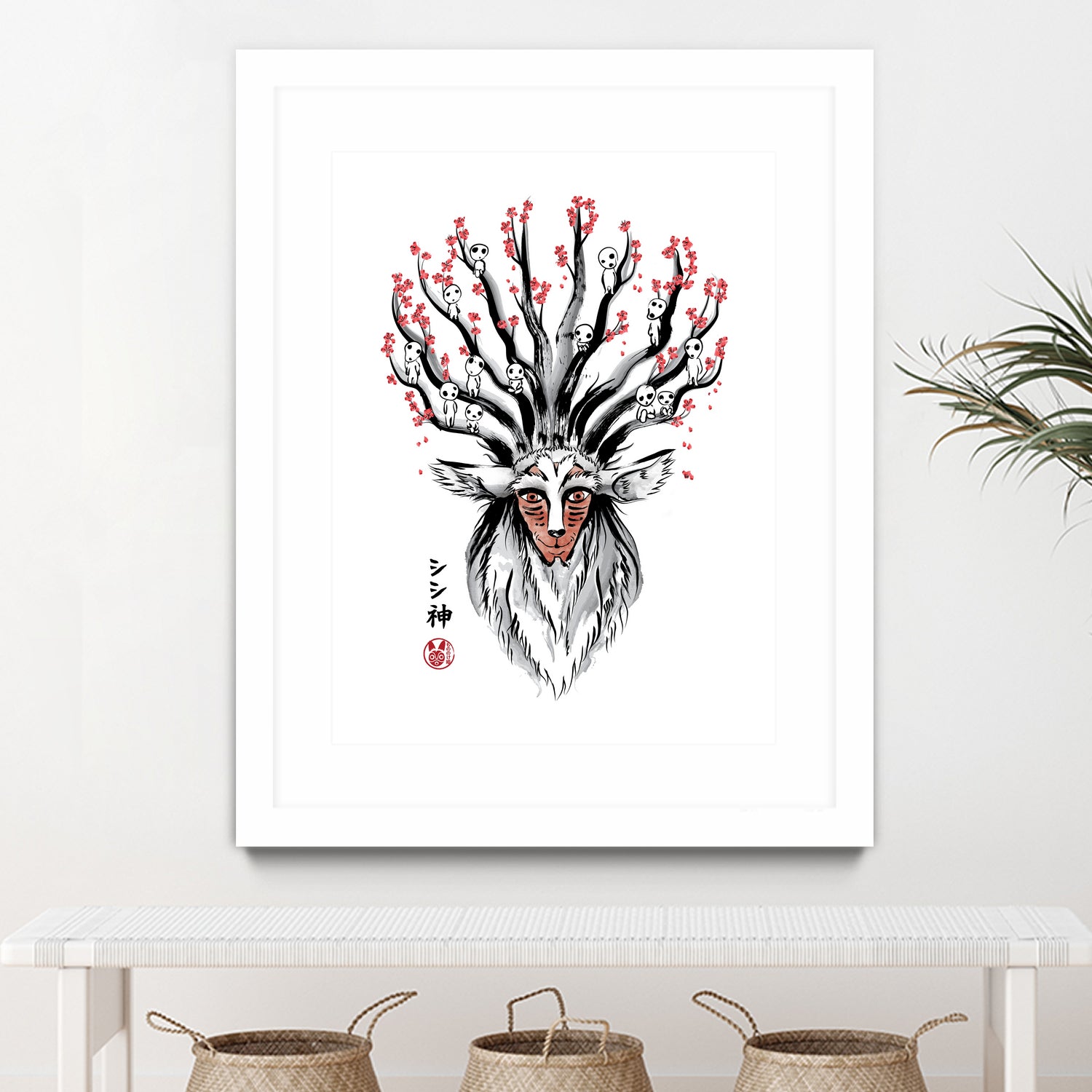 The Deer God Sumi-e by Antonio Camarena on GIANT ART - white digital painting