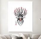 The Deer God Sumi-e by Antonio Camarena on GIANT ART - white digital painting