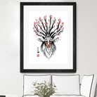 The Deer God Sumi-e by Antonio Camarena on GIANT ART - white digital painting