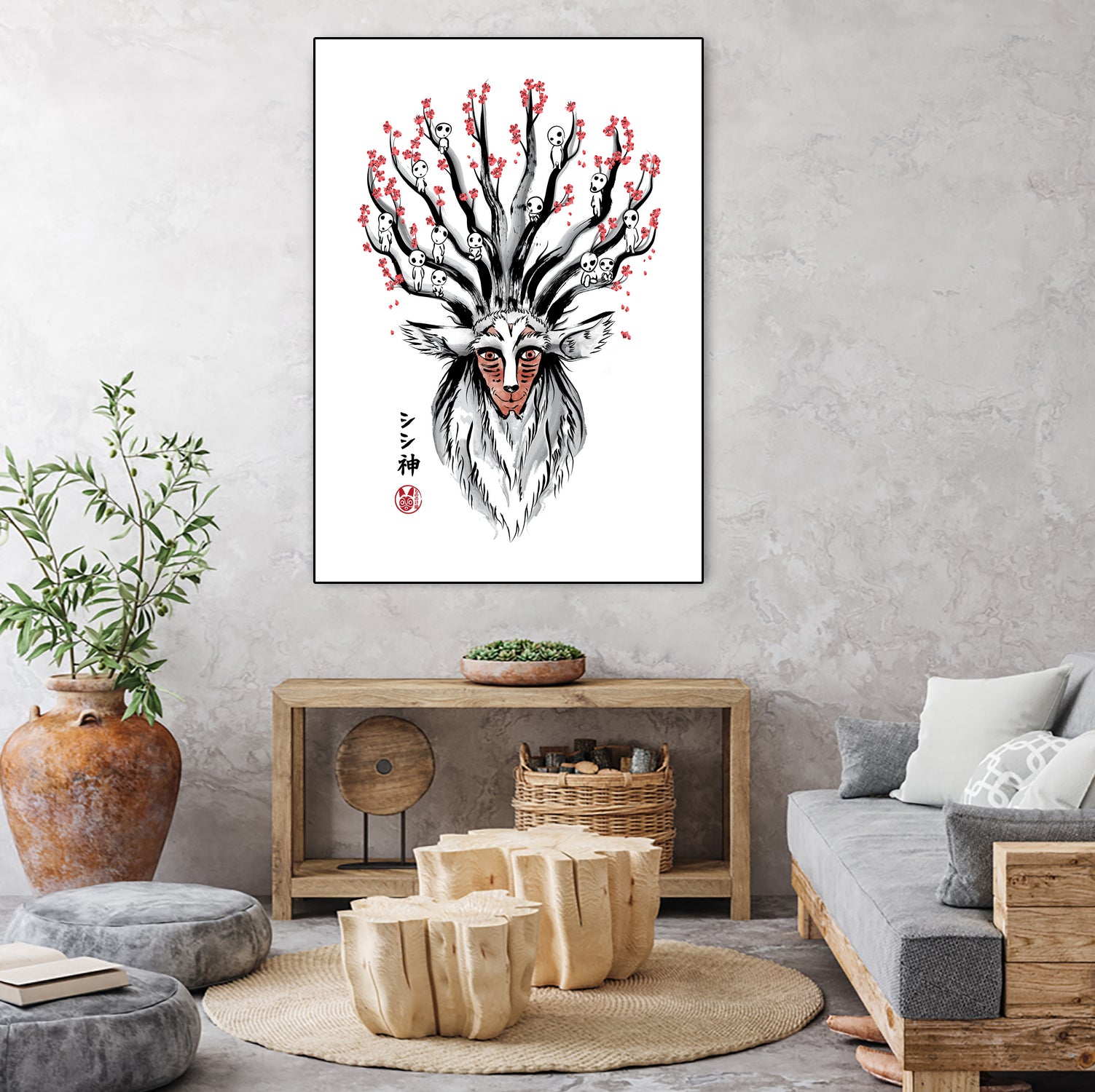 The Deer God Sumi-e by Antonio Camarena on GIANT ART - white digital painting