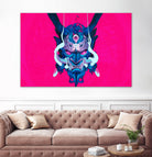 Oni Demon Mask Samurai by Edo Agus Setiawan on GIANT ART - pink photo illustration