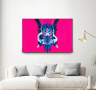 Oni Demon Mask Samurai by Edo Agus Setiawan on GIANT ART - pink photo illustration