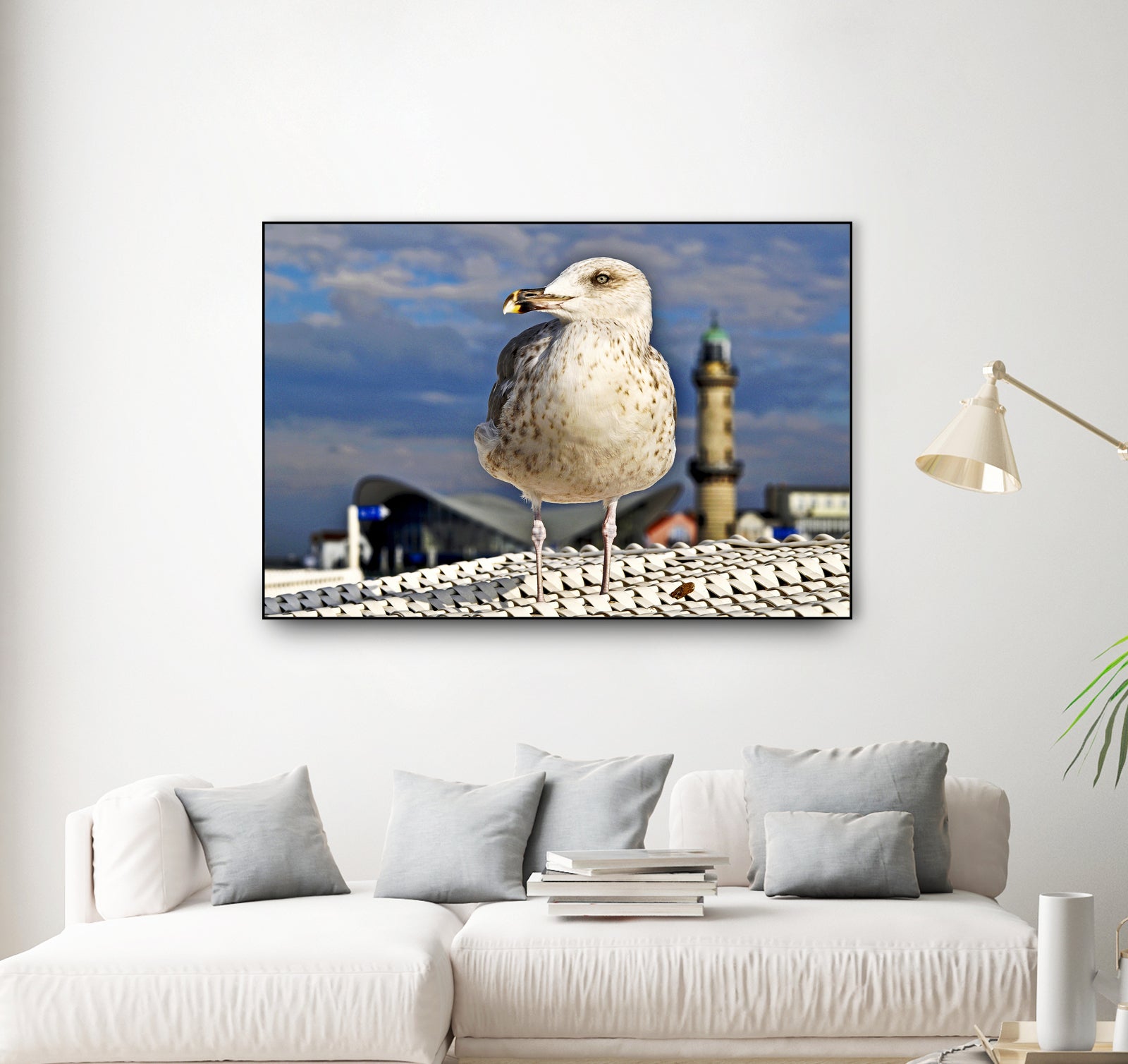 Magic Seagull on the Baltic Sea by SILVIA WISCHEROPP on GIANT ART - blue photo illustration