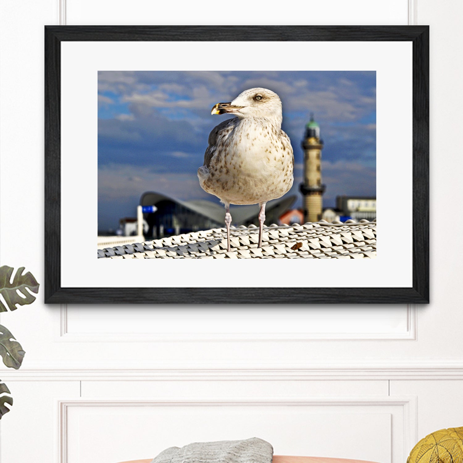 Magic Seagull on the Baltic Sea by SILVIA WISCHEROPP on GIANT ART - blue photo illustration