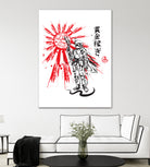 Mandalorian Warrior sumi-e by Antonio Camarena on GIANT ART - white digital painting