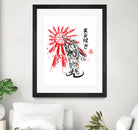 Mandalorian Warrior sumi-e by Antonio Camarena on GIANT ART - white digital painting