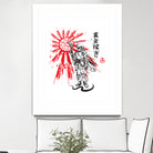 Mandalorian Warrior sumi-e by Antonio Camarena on GIANT ART - white digital painting