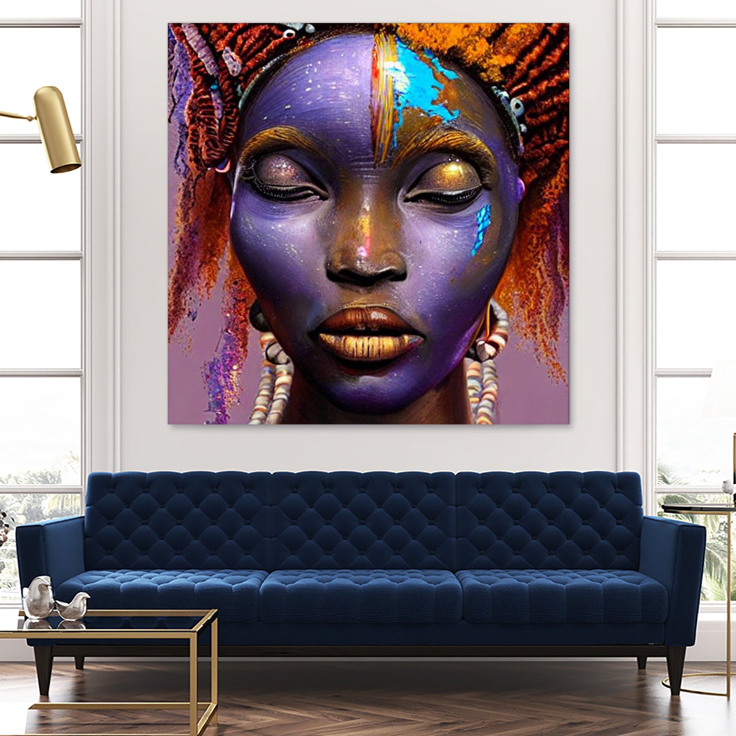 African by Faruk Soyarat on GIANT ART - blue digital painting