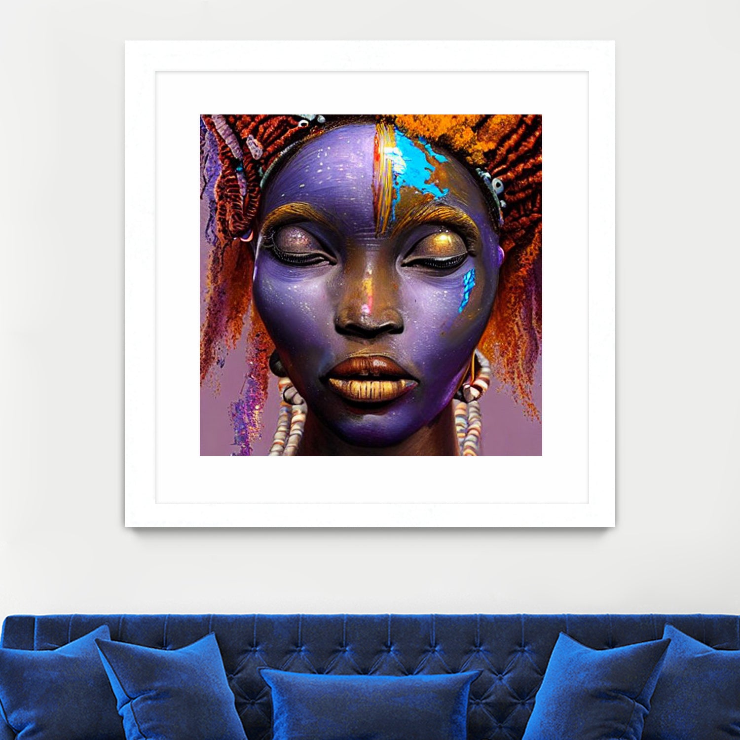 African by Faruk Soyarat on GIANT ART - blue digital painting