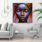 African by Faruk Soyarat on GIANT ART - blue digital painting