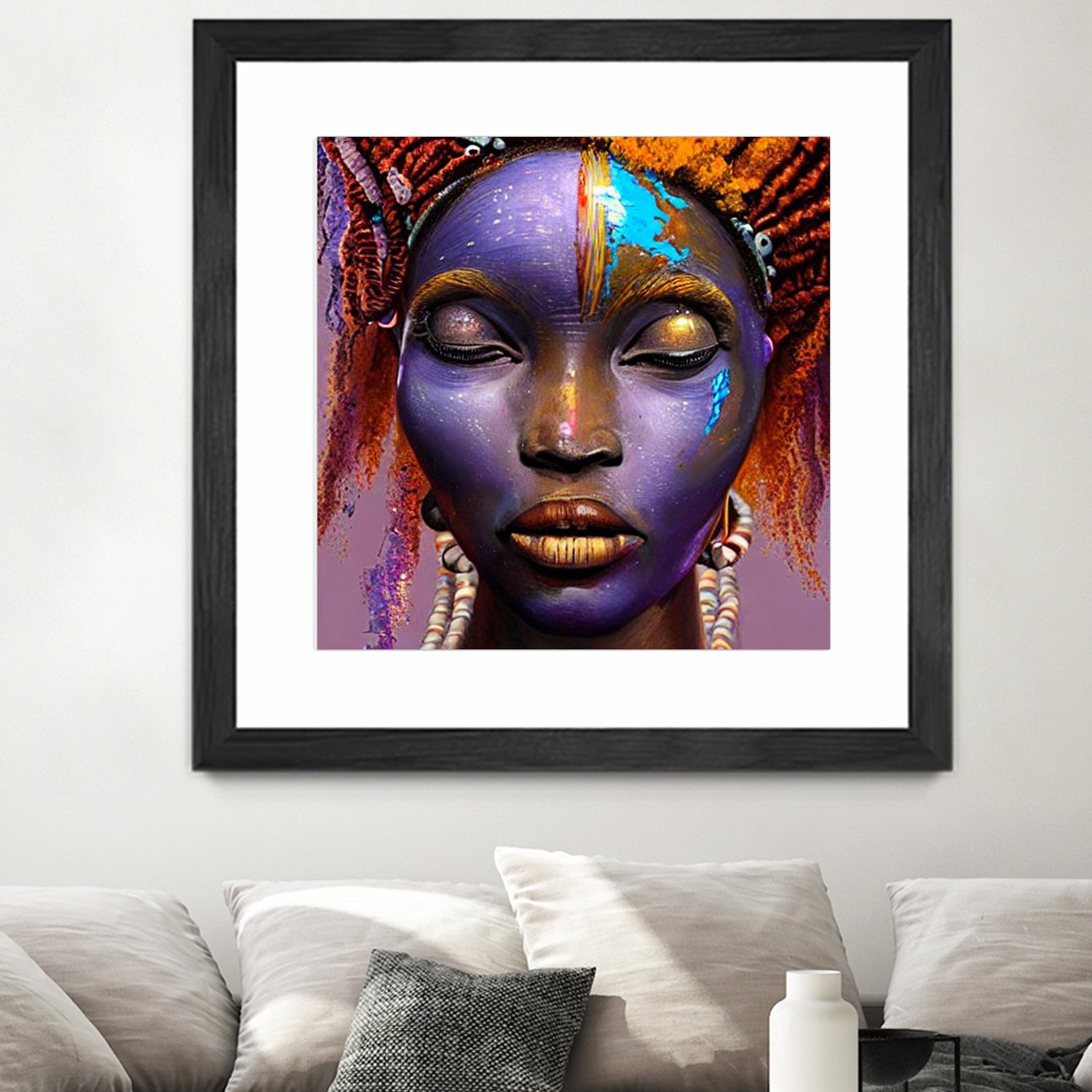 African by Faruk Soyarat on GIANT ART - blue digital painting