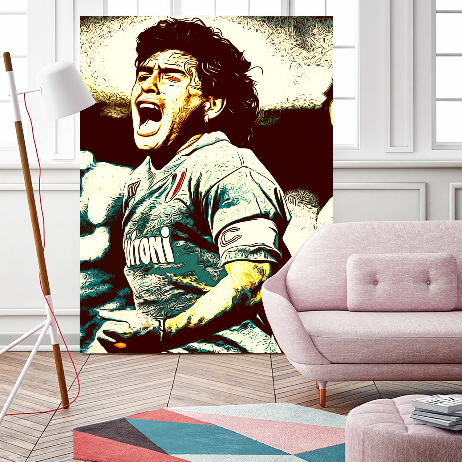 MARADONA SOCCER SPORT by MAX HARD on GIANT ART - orange vector illustration