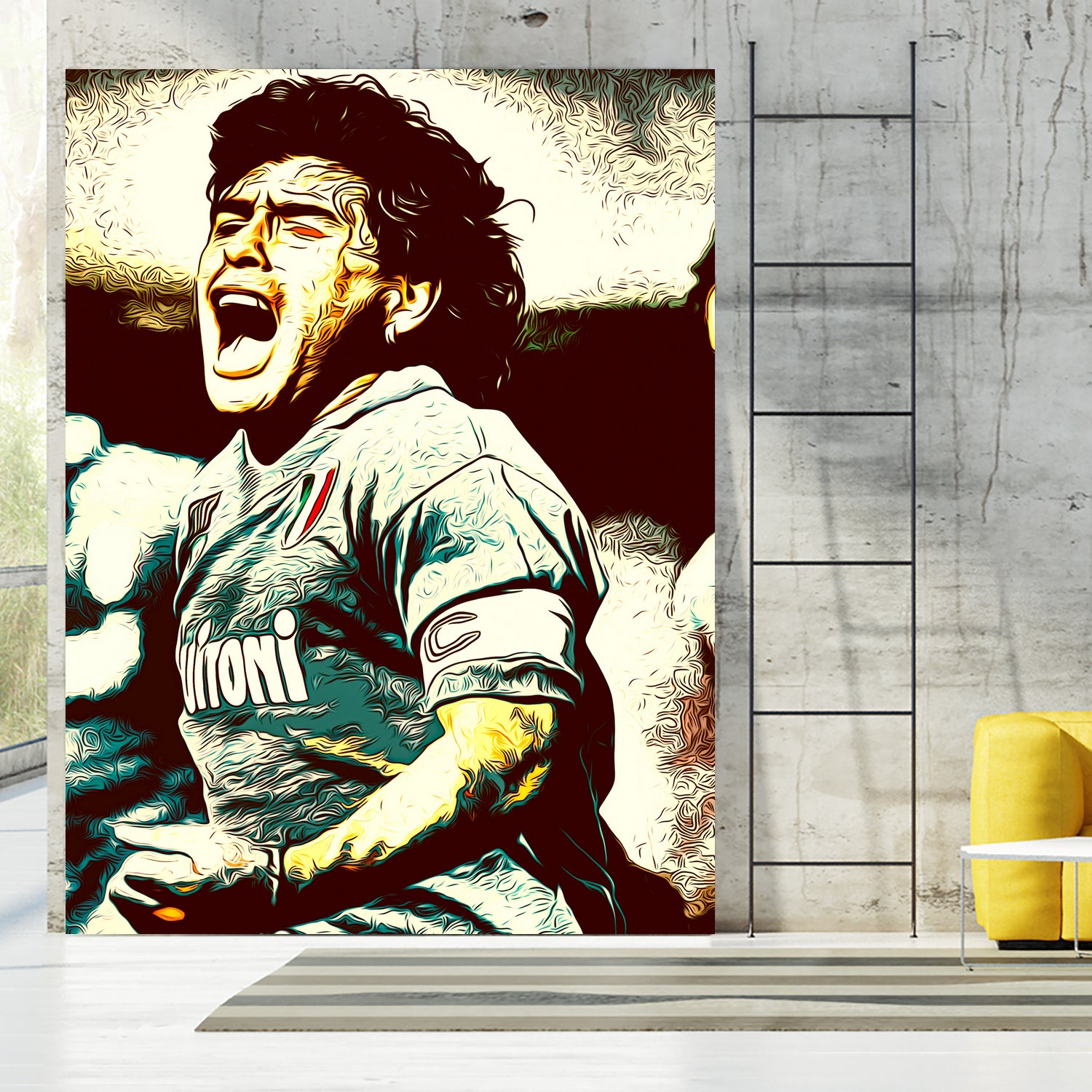 MARADONA SOCCER SPORT by MAX HARD on GIANT ART - orange vector illustration