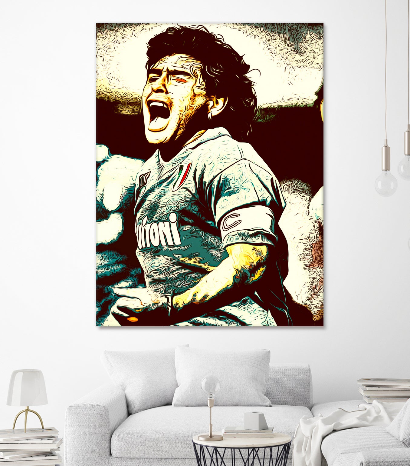 MARADONA SOCCER SPORT by MAX HARD on GIANT ART - orange vector illustration