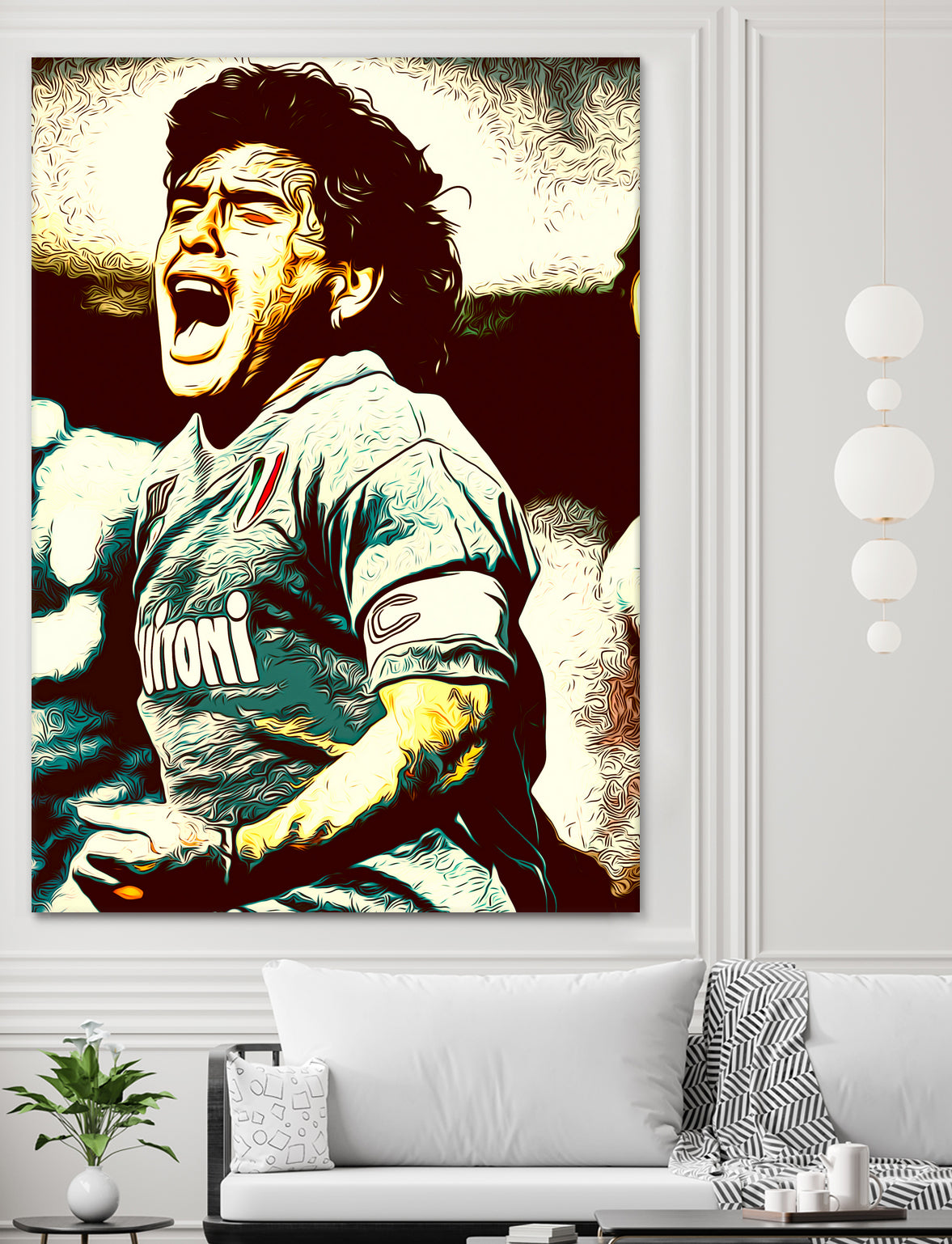 MARADONA SOCCER SPORT by MAX HARD on GIANT ART - orange vector illustration