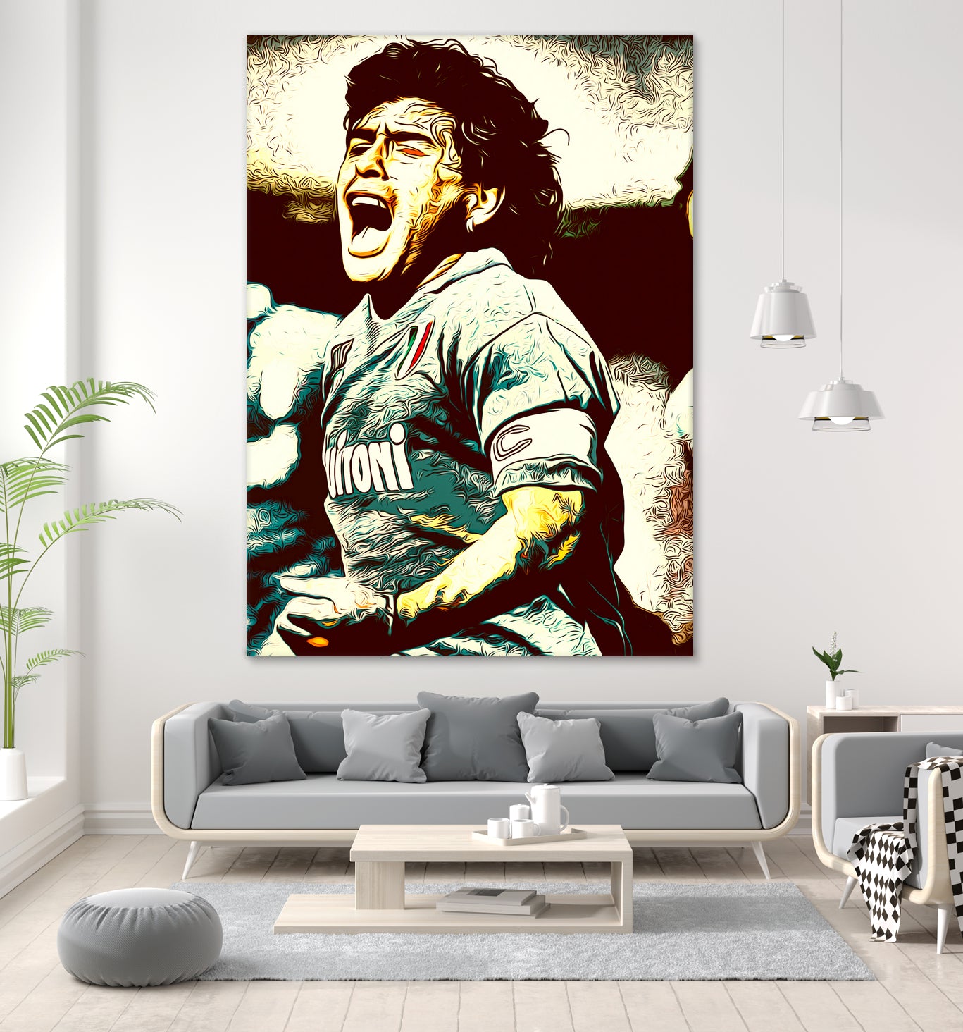 MARADONA SOCCER SPORT by MAX HARD on GIANT ART - orange vector illustration