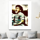 MARADONA SOCCER SPORT by MAX HARD on GIANT ART - orange vector illustration