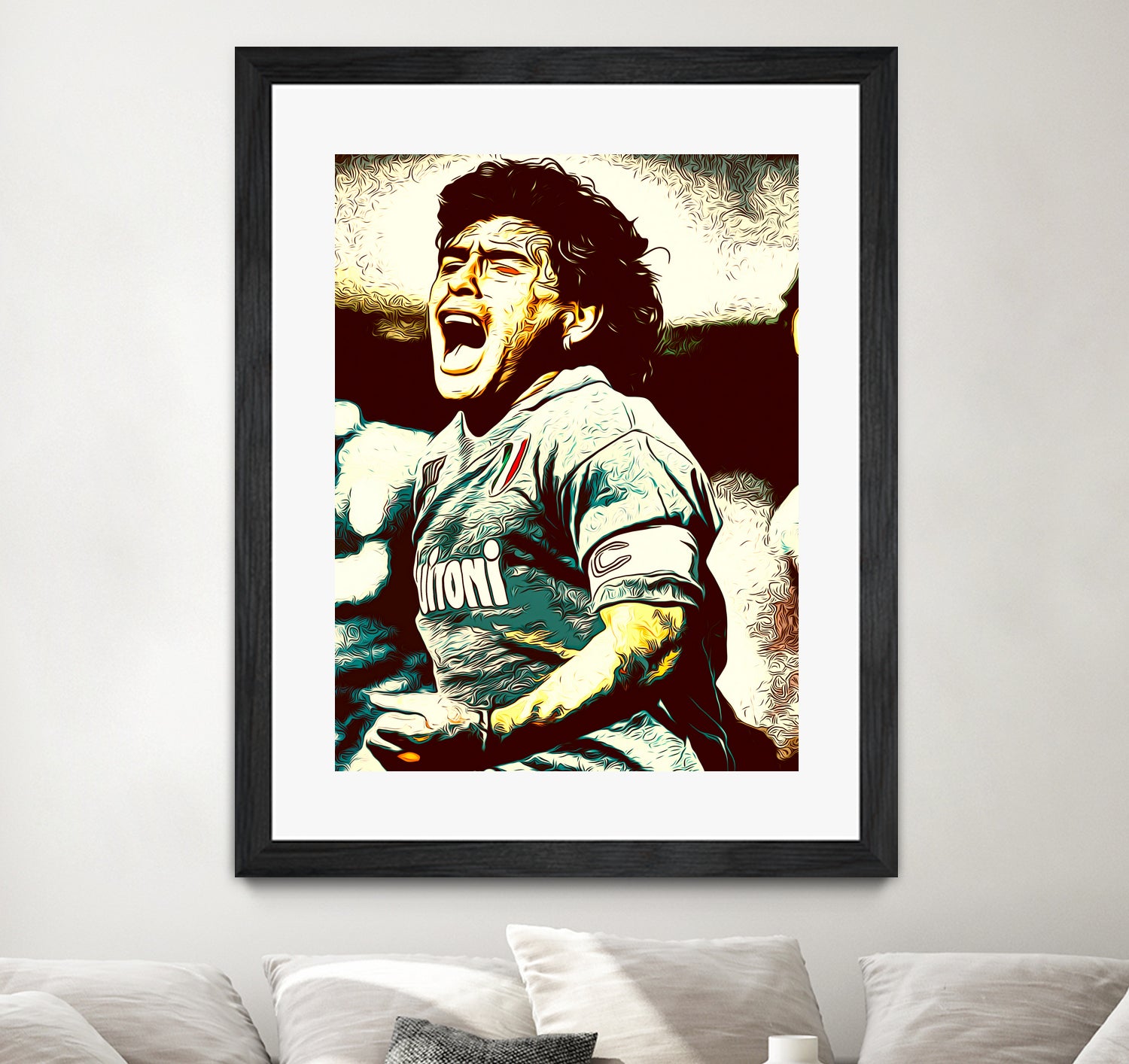 MARADONA SOCCER SPORT by MAX HARD on GIANT ART - orange vector illustration