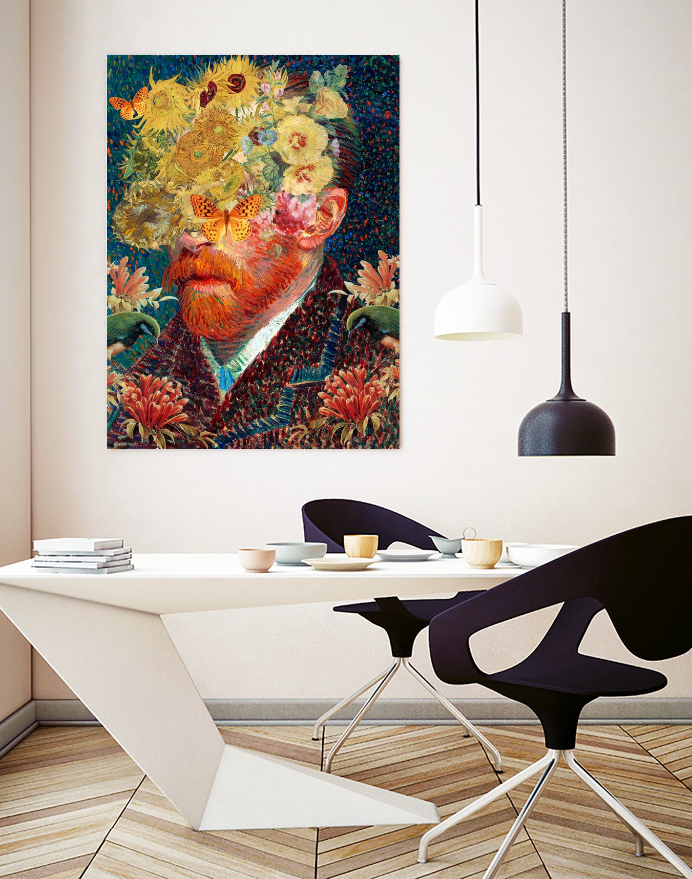 van Gogh floral by edson ramos on GIANT ART - blue photo manipulation