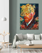 van Gogh floral by edson ramos on GIANT ART - blue photo manipulation
