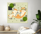 CATS_2 by Filomena Fidalgo on GIANT ART - green digital drawing