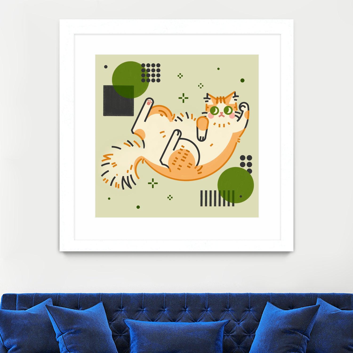 CATS_2 by Filomena Fidalgo on GIANT ART - green digital drawing