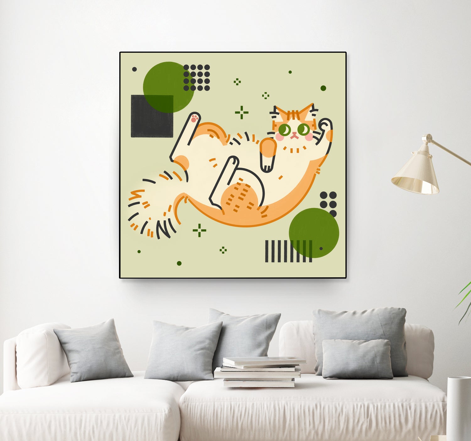 CATS_2 by Filomena Fidalgo on GIANT ART - green digital drawing