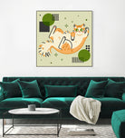 CATS_2 by Filomena Fidalgo on GIANT ART - green digital drawing