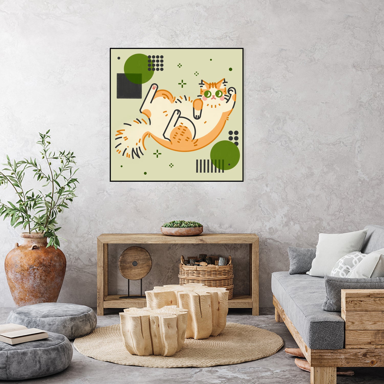 CATS_2 by Filomena Fidalgo on GIANT ART - green digital drawing