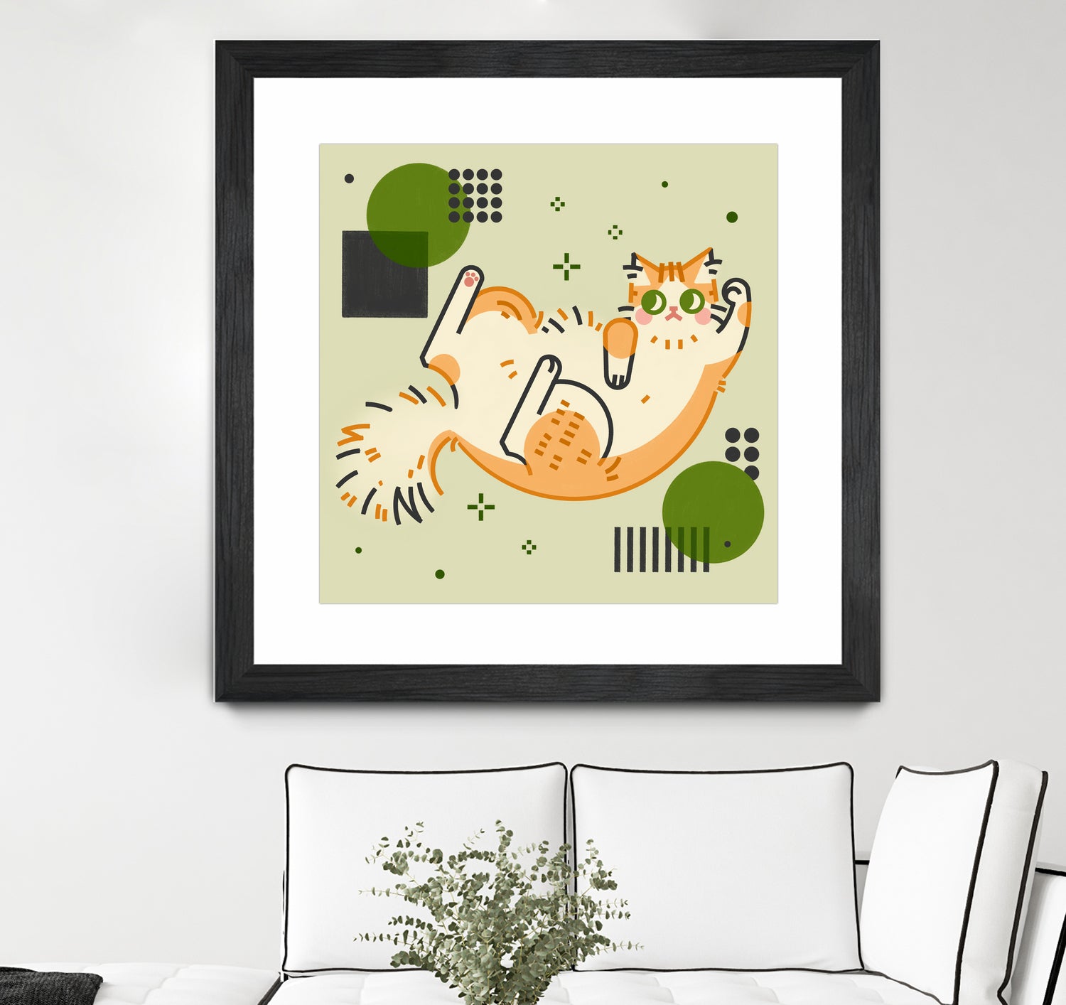 CATS_2 by Filomena Fidalgo on GIANT ART - green digital drawing