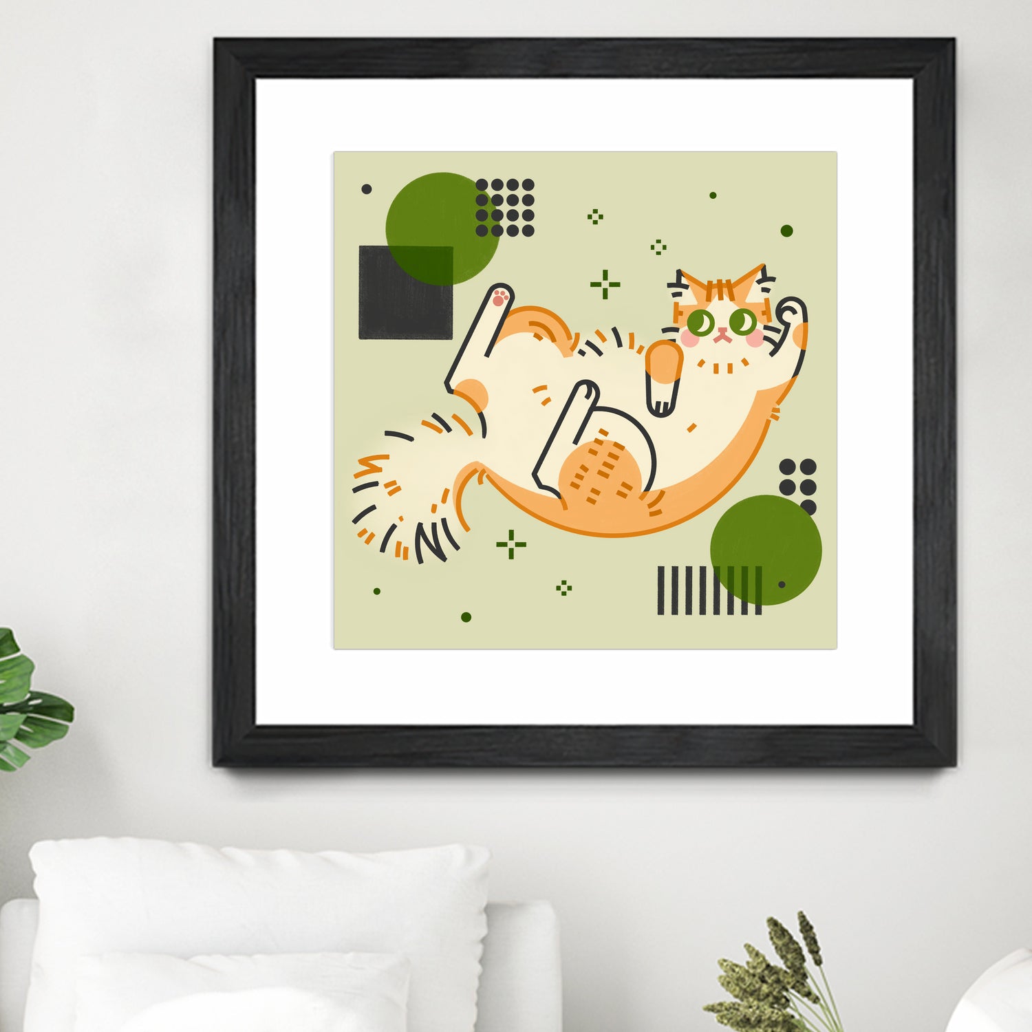 CATS_2 by Filomena Fidalgo on GIANT ART - green digital drawing