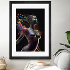 Woman from colors splash by Studio OMG on GIANT ART - gray digital painting