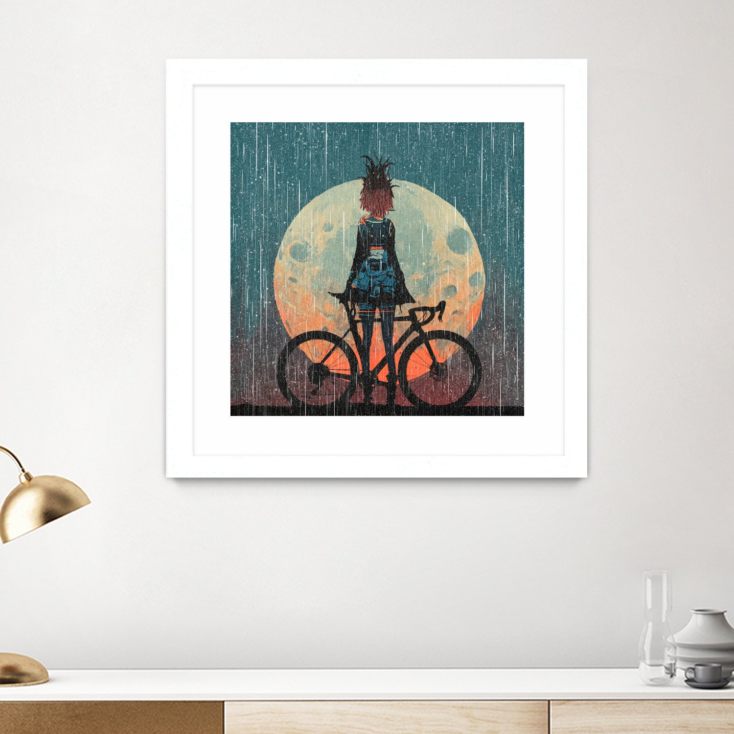 MTB Downhill and Wild Riders by Ilya Danilov on GIANT ART - gray digital painting