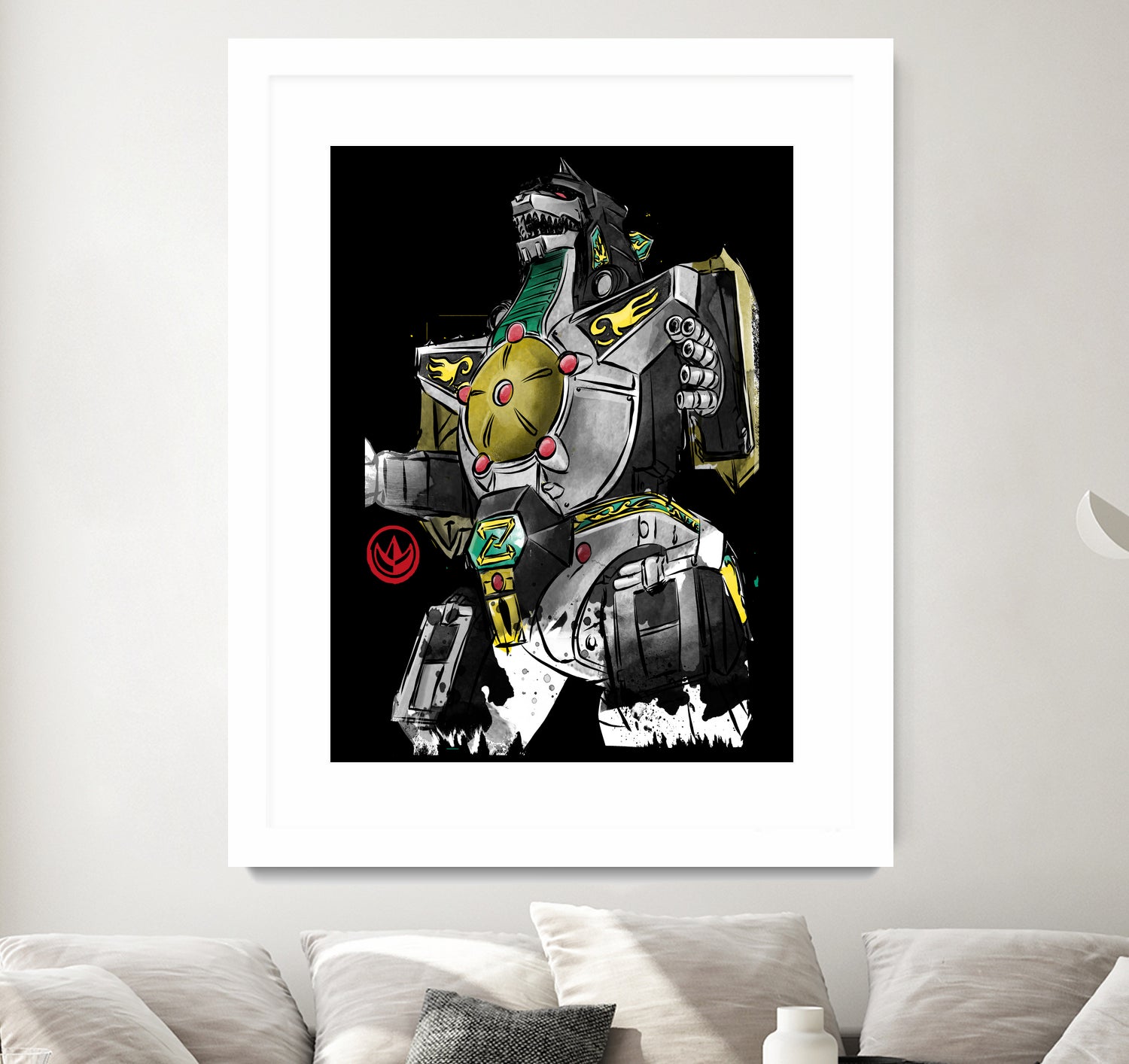 Dragonzord watercolor by Antonio Camarena on GIANT ART - white digital painting