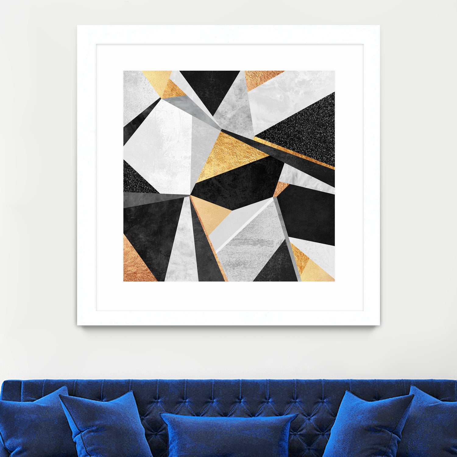 Geometry / Gold by Elisabeth Fredriksson on GIANT ART - yellow mixed media