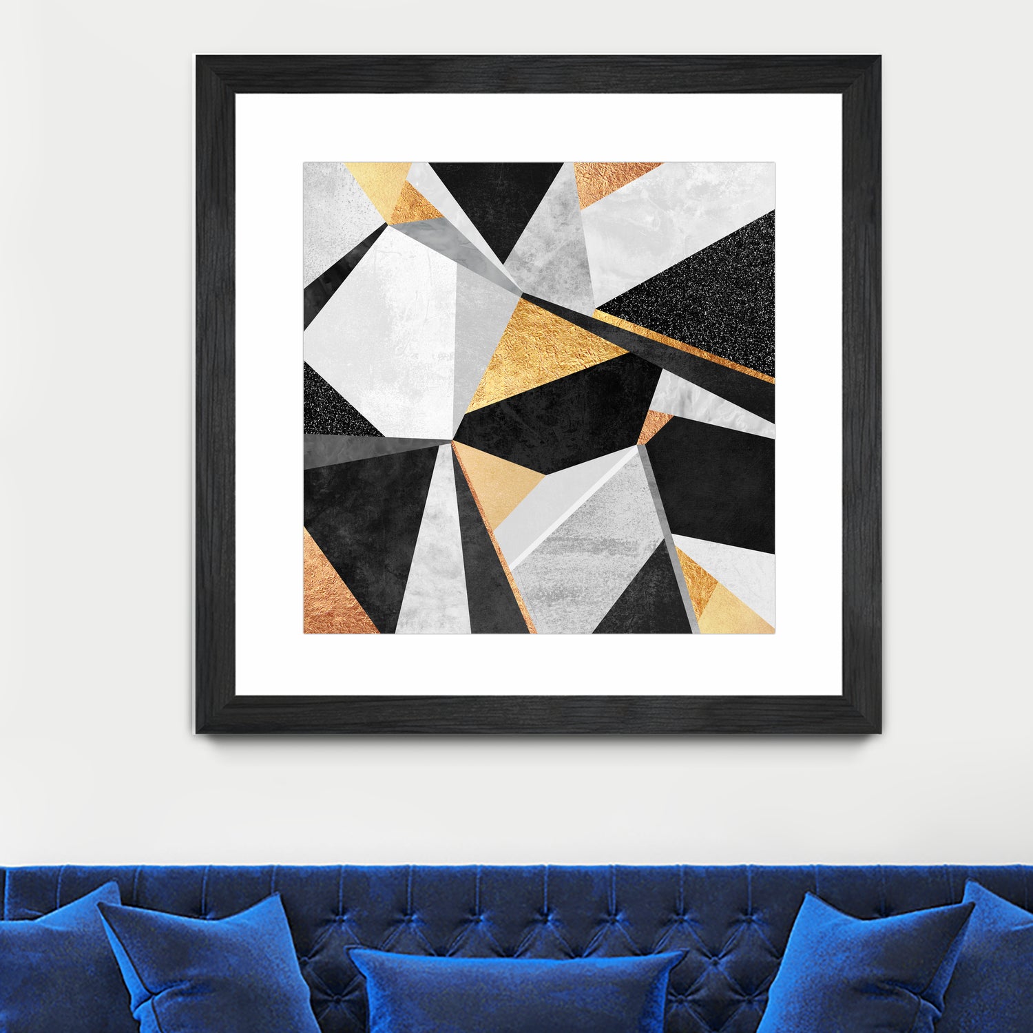 Geometry / Gold by Elisabeth Fredriksson on GIANT ART - yellow mixed media