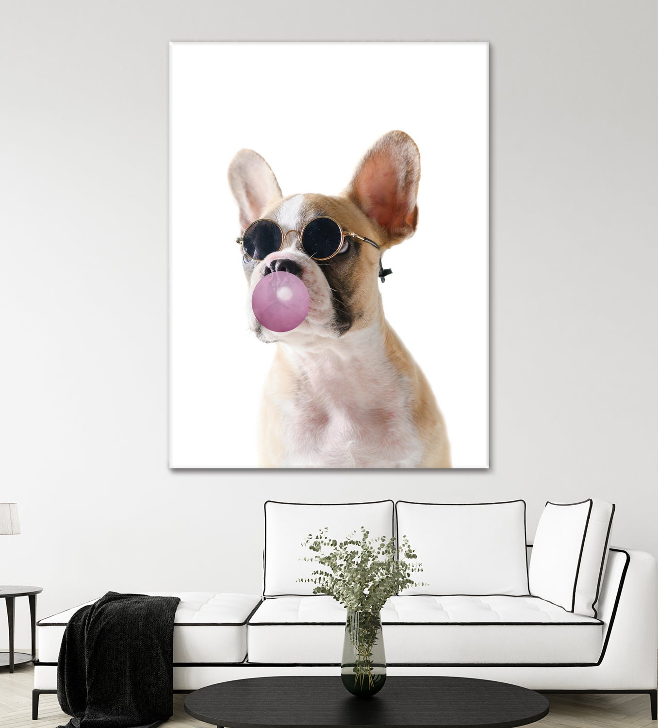 Dog With Bubble Gum by miguel angel romero franco on GIANT ART - pink photo manipulation