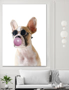 Dog With Bubble Gum by miguel angel romero franco on GIANT ART - pink photo manipulation