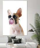 Dog With Bubble Gum by miguel angel romero franco on GIANT ART - pink photo manipulation