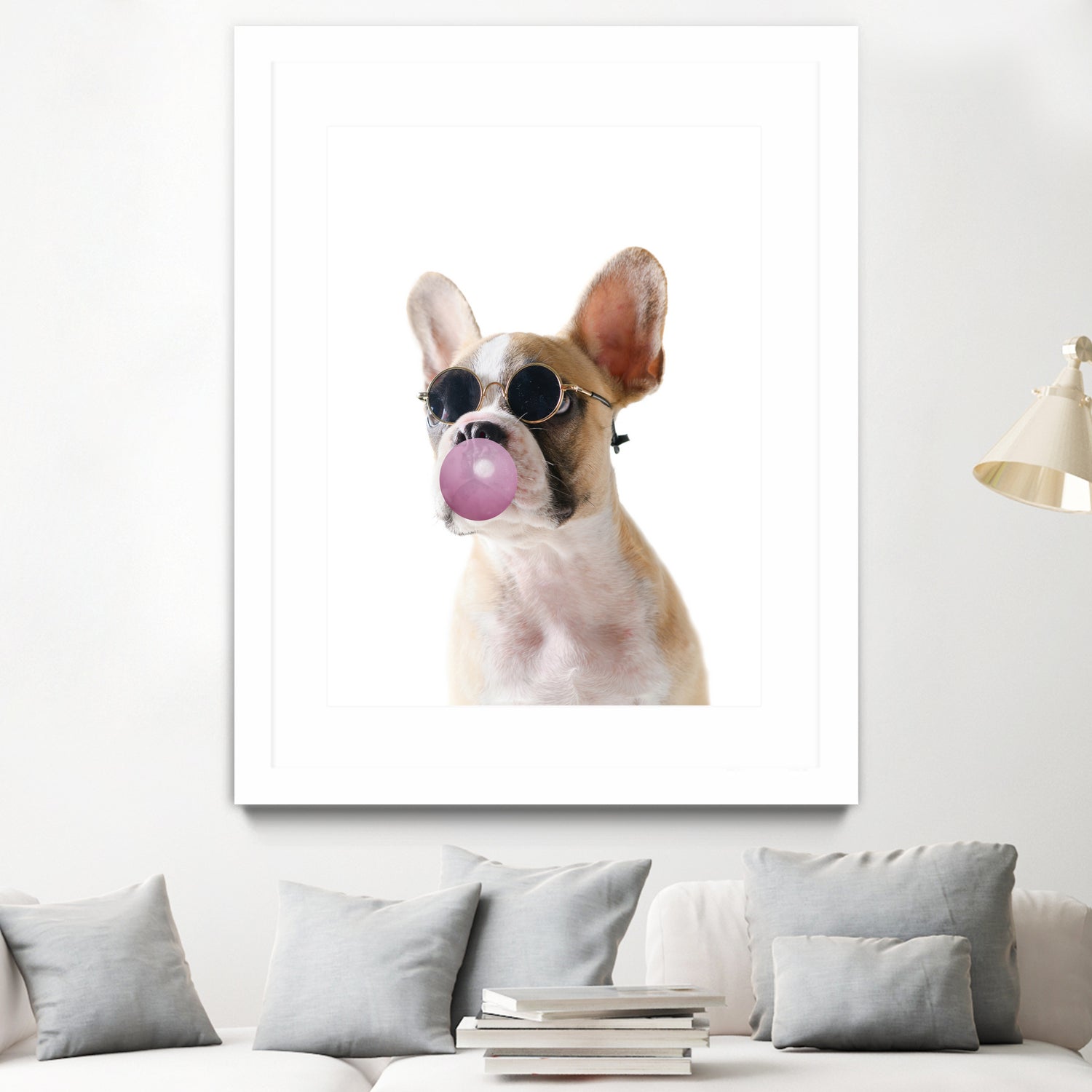 Dog With Bubble Gum by miguel angel romero franco on GIANT ART - pink photo manipulation