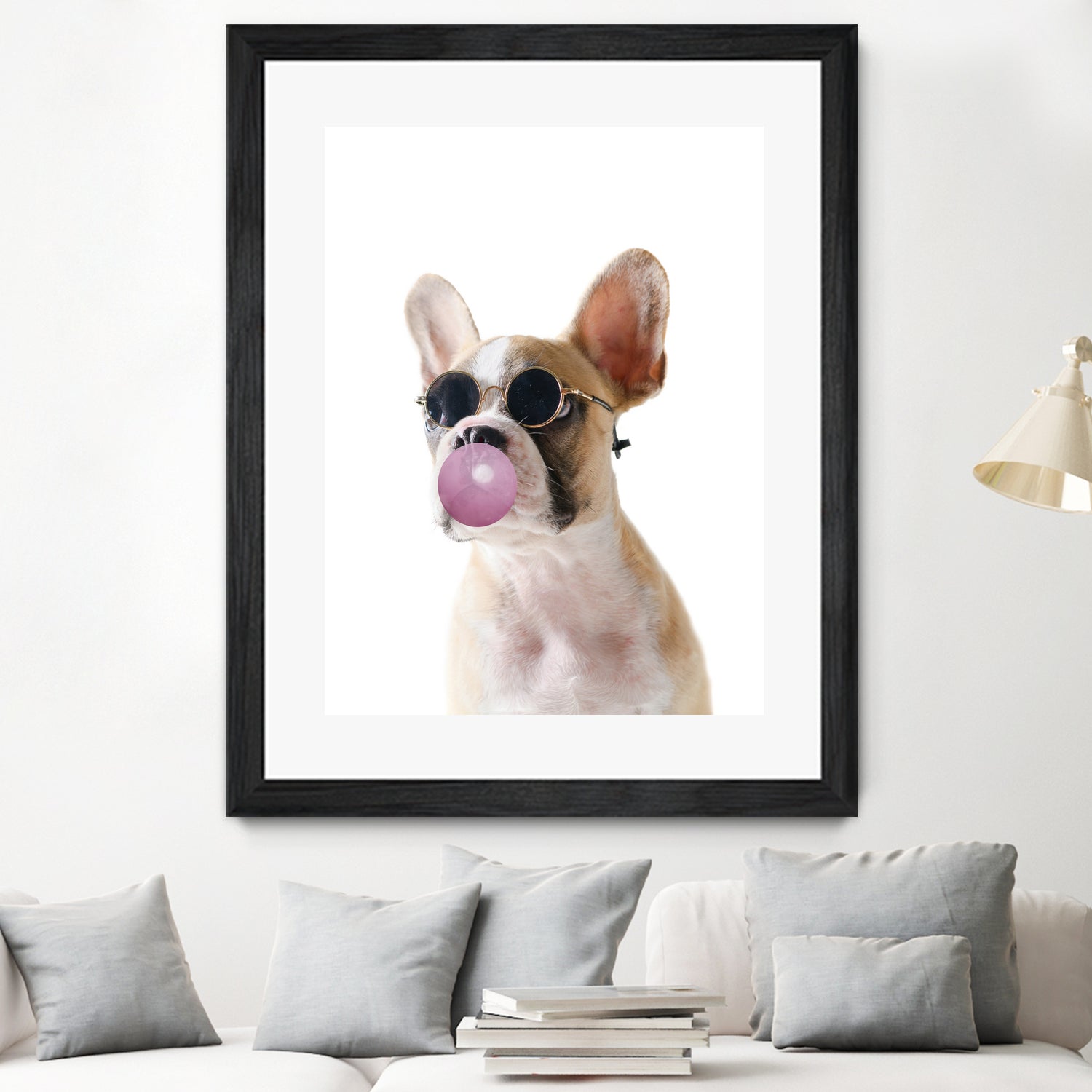 Dog With Bubble Gum by miguel angel romero franco on GIANT ART - pink photo manipulation