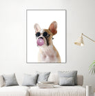 Dog With Bubble Gum by miguel angel romero franco on GIANT ART - pink photo manipulation