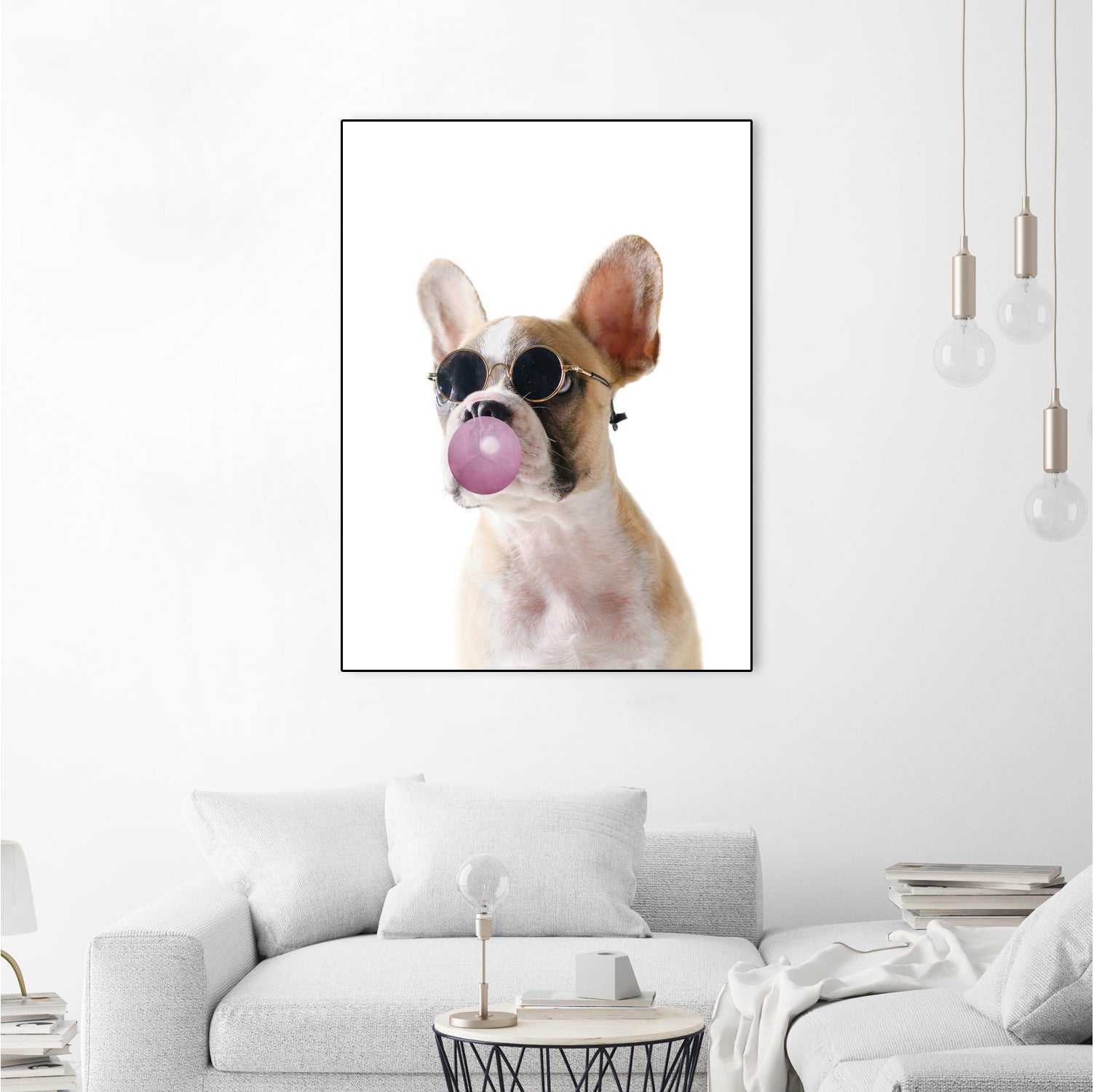 Dog With Bubble Gum by miguel angel romero franco on GIANT ART - pink photo manipulation